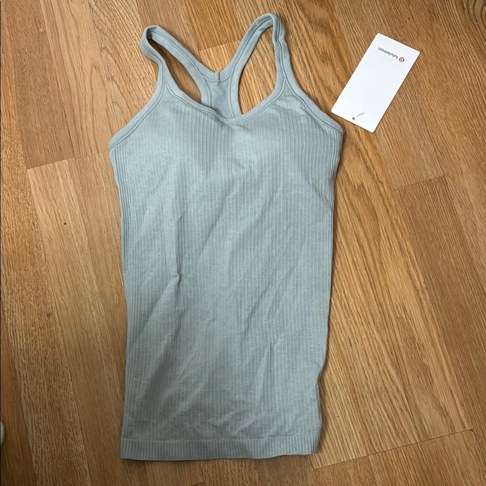 Lululemon Athletica Blue Fitted Sleeveless Tank Top